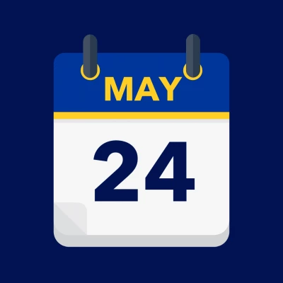 Calendar icon showing 24th May