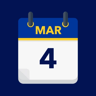 Calendar icon showing 4th March