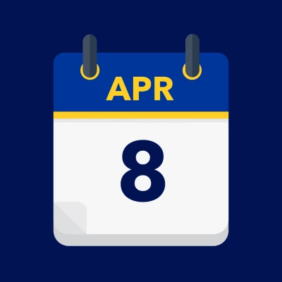 Calendar icon showing 8th April