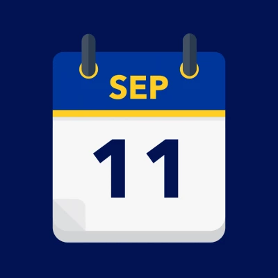 Calendar icon showing 11th September